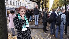 Sirgaliai jau yra rengę taikią protesto akciją. TIesa, tuomet kauniečiai būriavosi prie kito banko.