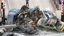 Čikagoje &ndash; krūva sudaužytų automobilių