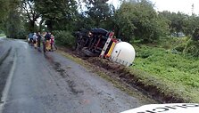 Lenkų pienovežio avarija Pagėgiuose 