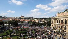 Čekijos sostinėje masiniai protestai