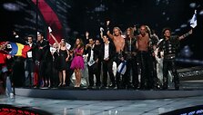 EUROVIZIJA 2008. Ai&scaron;kūs pirmieji finalo dalyviai.