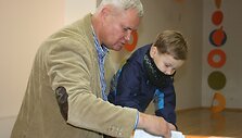 Klaipėdos meras Vytautas Grubliauskas su mažuoju sūneliu Vytautu