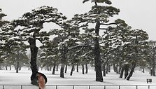 Japonijoje i&scaron;kritęs pirmas gausus sniegas sukėlė nesklandumų.