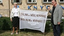 &bdquo;Iki&ldquo; profsąjungos piketo prie Vokietijos ambasados akimirkos