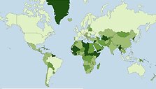 &Scaron;viesia spalva pažymėtose &scaron;alyse visi&scaron;kai i&scaron;jungti tarptautinį interneto ry&scaron;į yra labai sudėtinga, o tamsiai nuspalvintose valstybėse tai yra kur kas paprastesnė užduotis. 