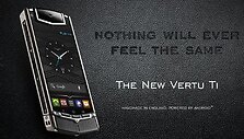 Prabangaus i&scaron;maniojo telefono &bdquo;Vertu Ti&ldquo; reklama