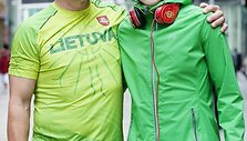Rūta Meilutytė su tėčiu Sauliumi Meilučiu