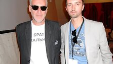 Artemijus Troickis su festivalio &bdquo;Vilnius Music Week 2013&ldquo; koordinatoriumi Lauru Lučiūnu