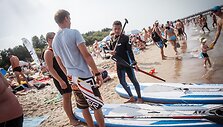 Poilsiautojai Palangos paplūdimyje