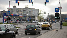 Apkasų, Žalgirio, Rinktinės gatvių sankryža.