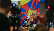 Dalai Lamos spaudos konferencija Vilniaus Dailės akademijoje