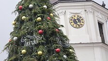 Kalėdų eglė Katedros aik&scaron;tėje