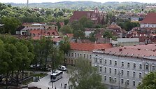 Vilniaus katedros varpinė ir vaizdai per jos langus