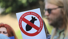 Protesto akcijos akimirka