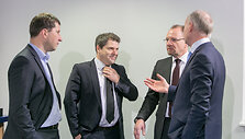 I&scaron; kairės: Marius Horbačauskas, Dainius Smailys, Saulius Galadauskas, Rolandas Vir&scaron;ilas