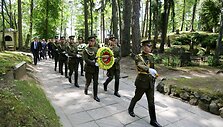 Antakalnio kapinėse atidengtas monumentas žuvusiesiems už Lietuvos laisvę 