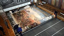 Didžiausias Lietuvoje rodomas paveikslas  &bdquo;Žalgirio mū&scaron;is&ldquo;