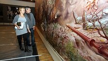 Didžiausias Lietuvoje rodomas paveikslas  &bdquo;Žalgirio mū&scaron;is&ldquo;