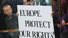 Lenkų protesto mitingas prie Lietuvos respublikos Seimo
