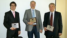 Geriausi bosai (i&scaron; kairės): Sidabrinio boso J.Judickienės atstovas, A.Abromavičius, J.Pui&scaron;ys