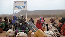 Afriką alinanti sausra privertė milijonus žmonių palikti savo namus.