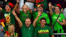 Lietuvos krep&scaron;inio rinktinės sirgaliai Londono olimpiadoje.