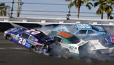Avarijos &bdquo;Nascar&ldquo; lenktynių &bdquo;Daytona&ldquo; trasoje metu