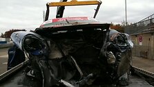 A.Dzikevičiaus &bdquo;Porsche&ldquo; po avarijos