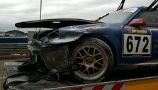 A.Dzikevičiaus &bdquo;Porsche&ldquo; po avarijos