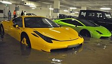 Potvynio metu užlieti egzoti&scaron;ki automobiliai