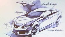 Naujojo &bdquo;Saab 9-5&ldquo; eskizas