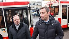 Vilniaus meras Artūras Zuokas ir Romas Adomavičius