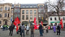 Mitingas prie konservatorių būstinės