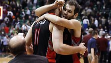 Linas Kleiza ir Jose Calderonas