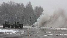 Pratybų Kazlų Rūdos poligone akimirka