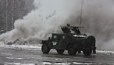 Pratybų Kazlų Rūdos poligone akimirka