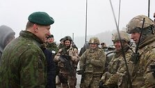 Pratybų Kazlų Rūdos poligone akimirka