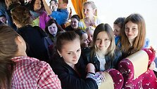 Studentai autobuse