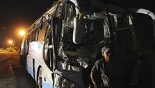 Autobusas po avarijos 