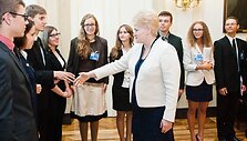 Prezidentė Dalia Grybauskaitė priėmė moksleivius