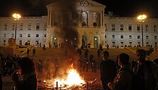 Protestas prie Portugalijos parlamento