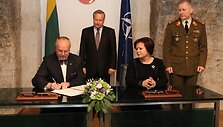 Kra&scaron;to apsaugos ministrų apsikeitimo ceremonija