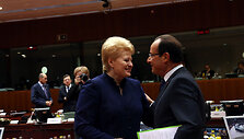 Dalia Grybauskaitė ir Franois Hollande'as