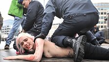 &bdquo;Femen&ldquo; aktyvisčių protestas Briuselyje