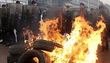 Protestas prie &bdquo;Goodyear Dunlop&ldquo; bustinės Prancūzijoje