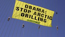 &bdquo;Green Peace&ldquo; aktyvistų žinutė JAV prezidentui Barackui Obamai