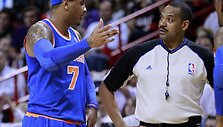 Carmelo Anthony kalba su teisėju