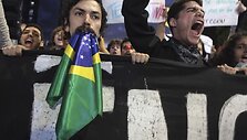 Protestuotojai Brazilijoje 