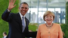 Barackas Obama ir Angela Merkel