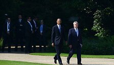 JAV prezidentas Barackas Obama ir Vokietijos prezidentas Joachimas Gauckas
